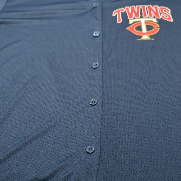 Women's Blue  Minnesota Twins Jersey Top - Picture 6 of 9